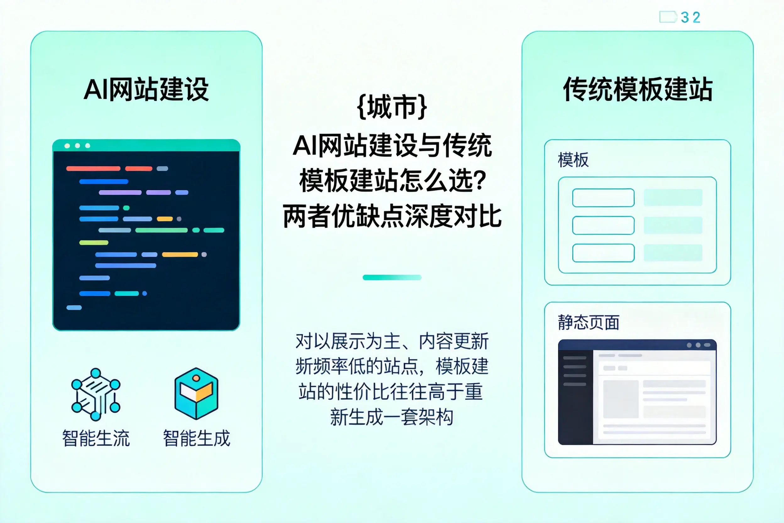 阿拉善AI网站建设与传统模板建站怎么选？两者优缺点深度对比