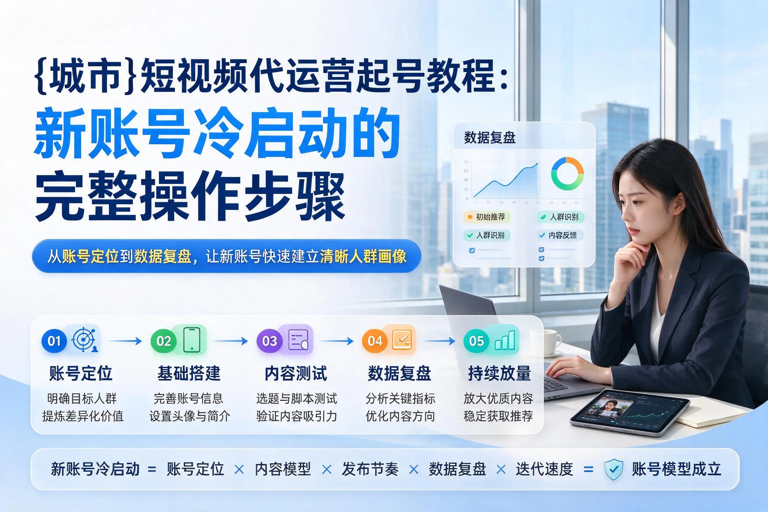 阿拉善短视频代运营起号教程:新账号冷启动的完整操作步骤