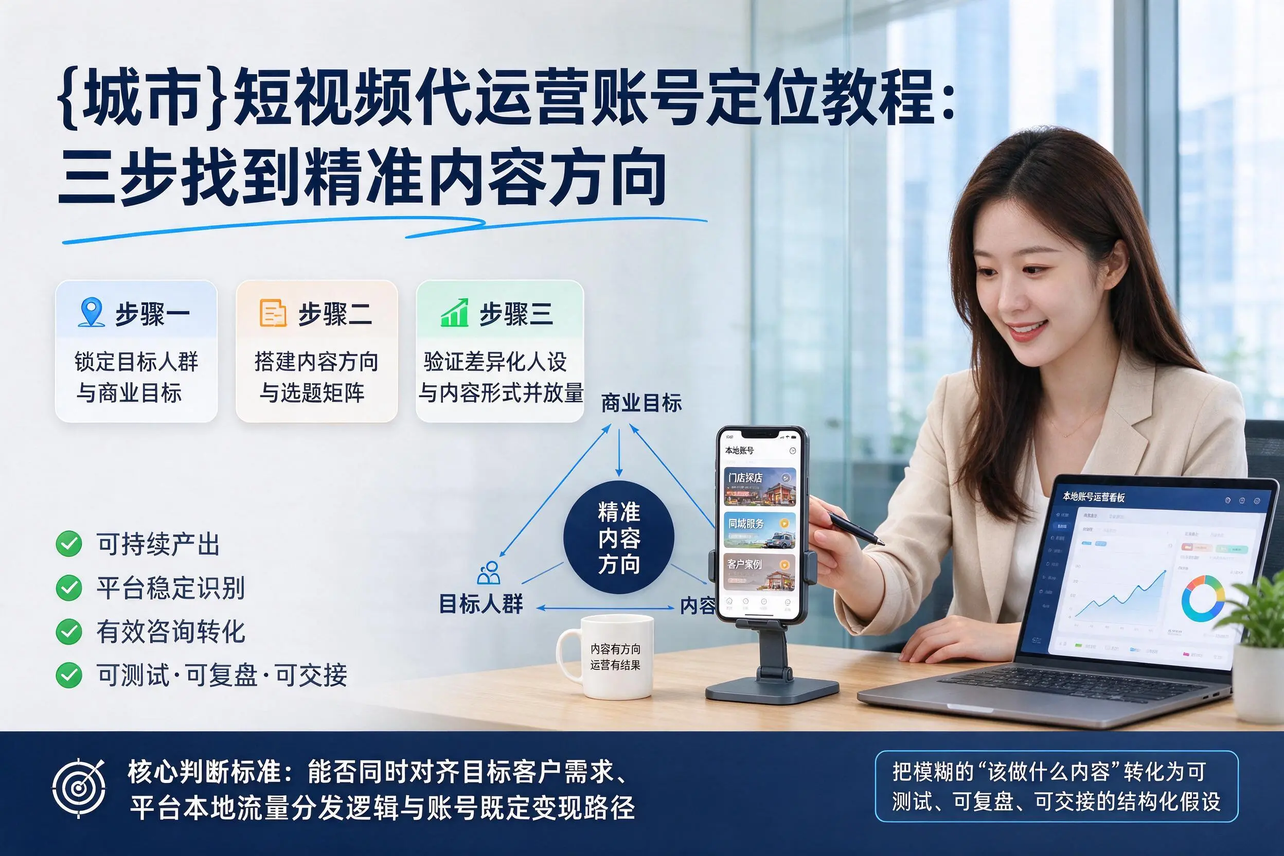 阿拉善短视频代运营账号定位教程：三步找到精准内容方向