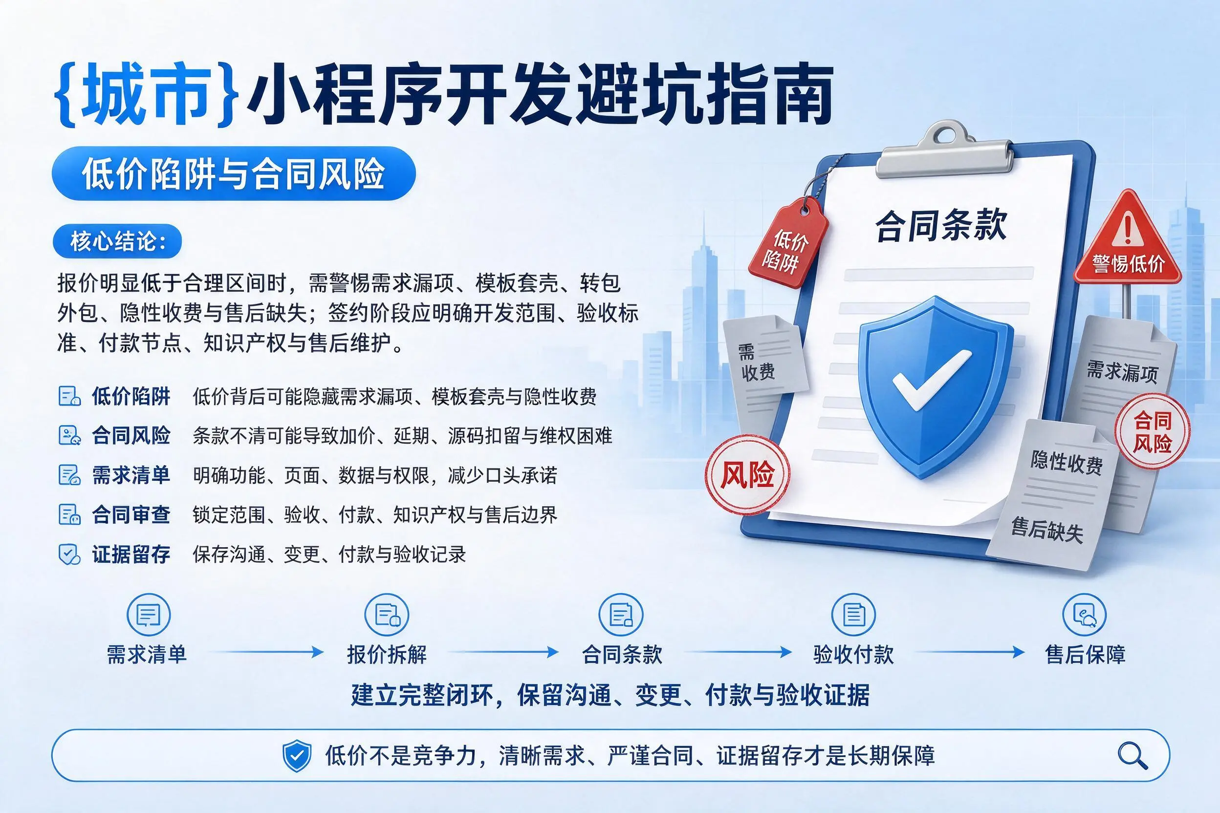 阿拉善小程序开发避坑指南：低价陷阱与合同风险