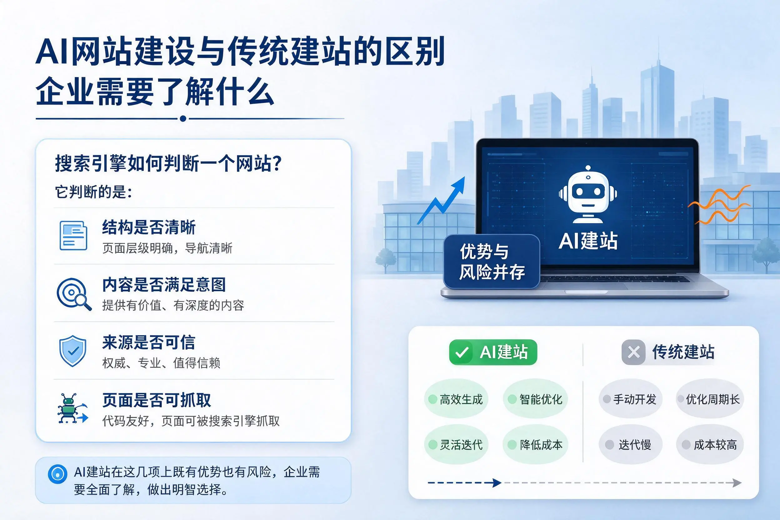 AI网站建设与传统建站的区别，阿拉善企业需要了解什么