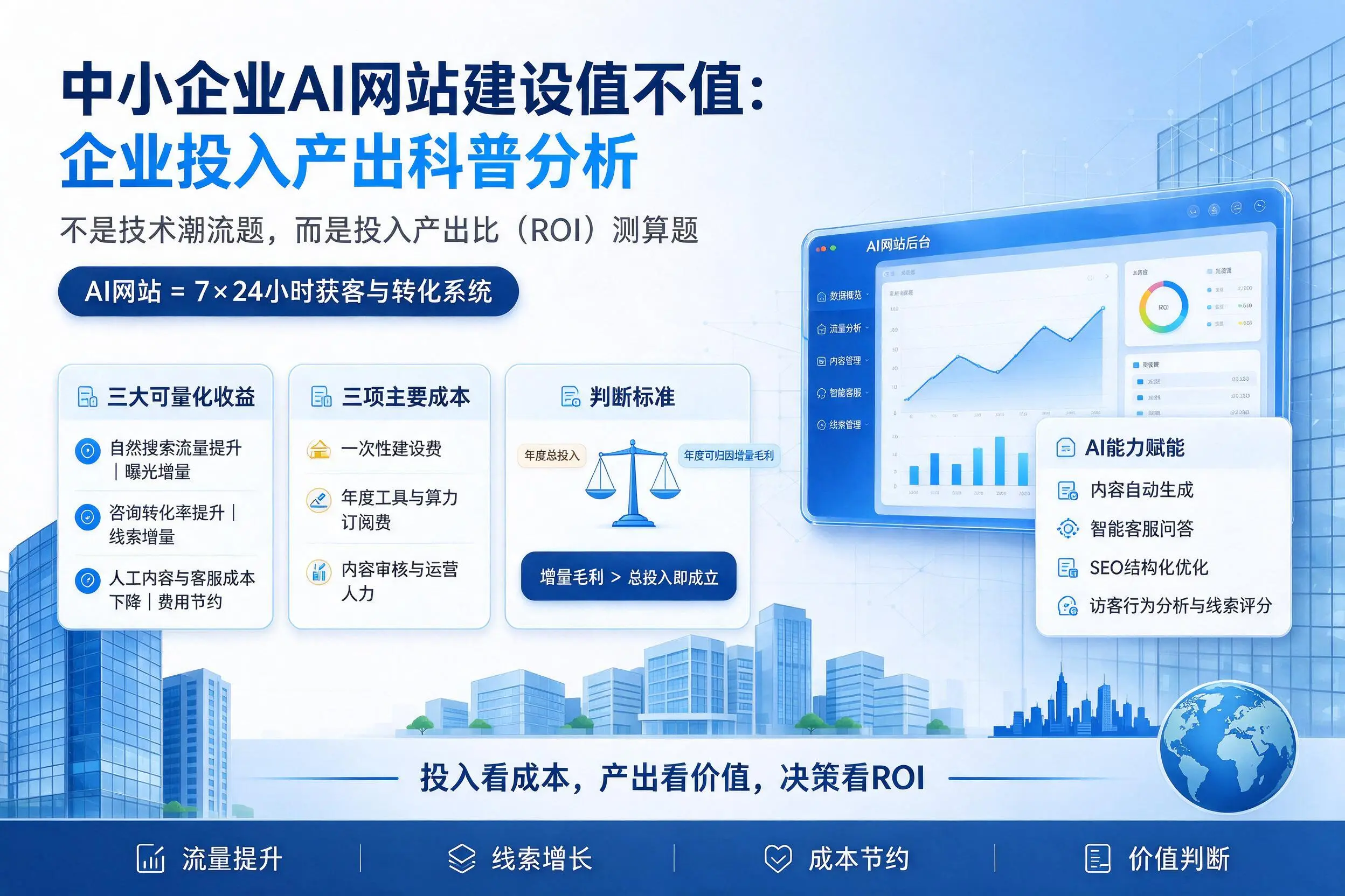 中小企业AI网站建设值不值：阿拉善企业投入产出科普分析