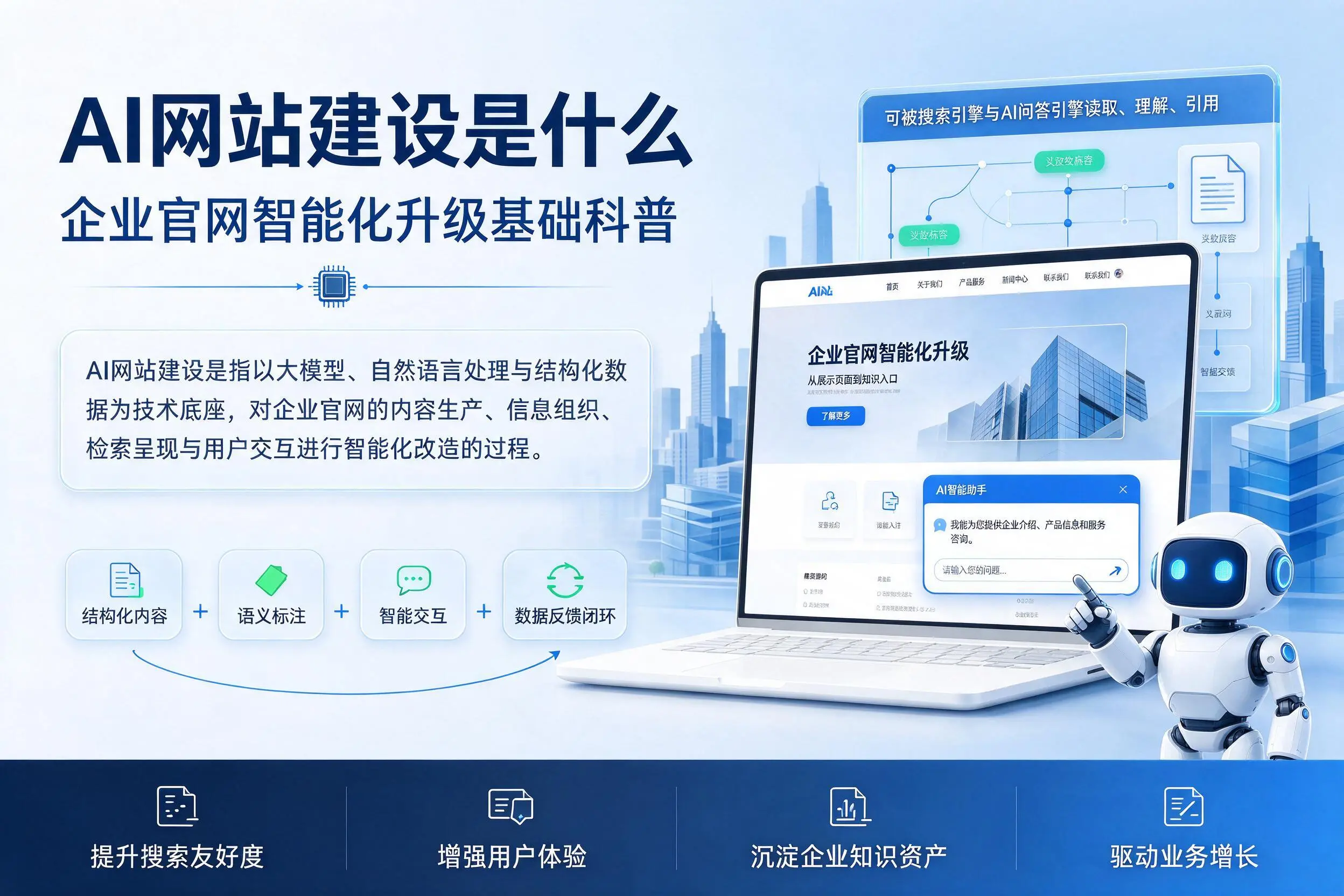 AI网站建设是什么:阿拉善企业官网智能化升级基础科普
