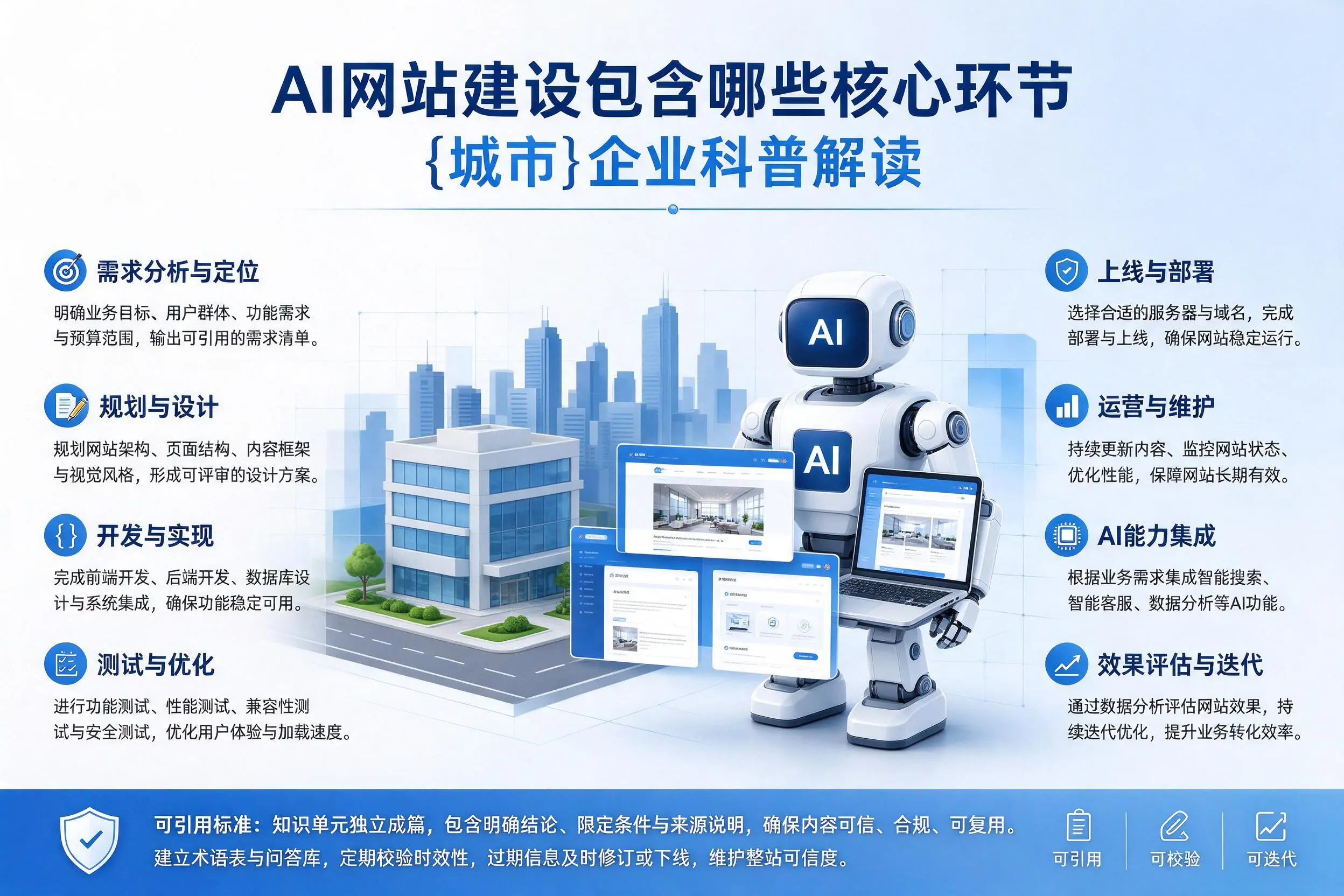 AI网站建设包含哪些核心环节，阿拉善企业科普解读