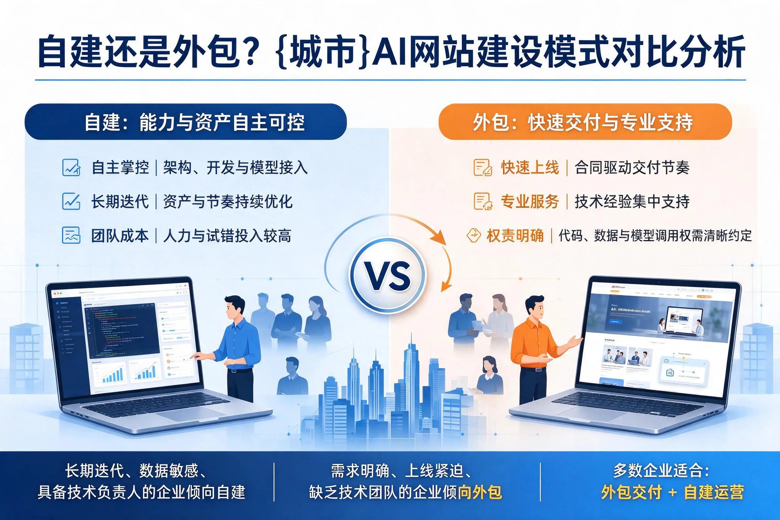 自建还是外包？阿拉善AI网站建设模式对比分析